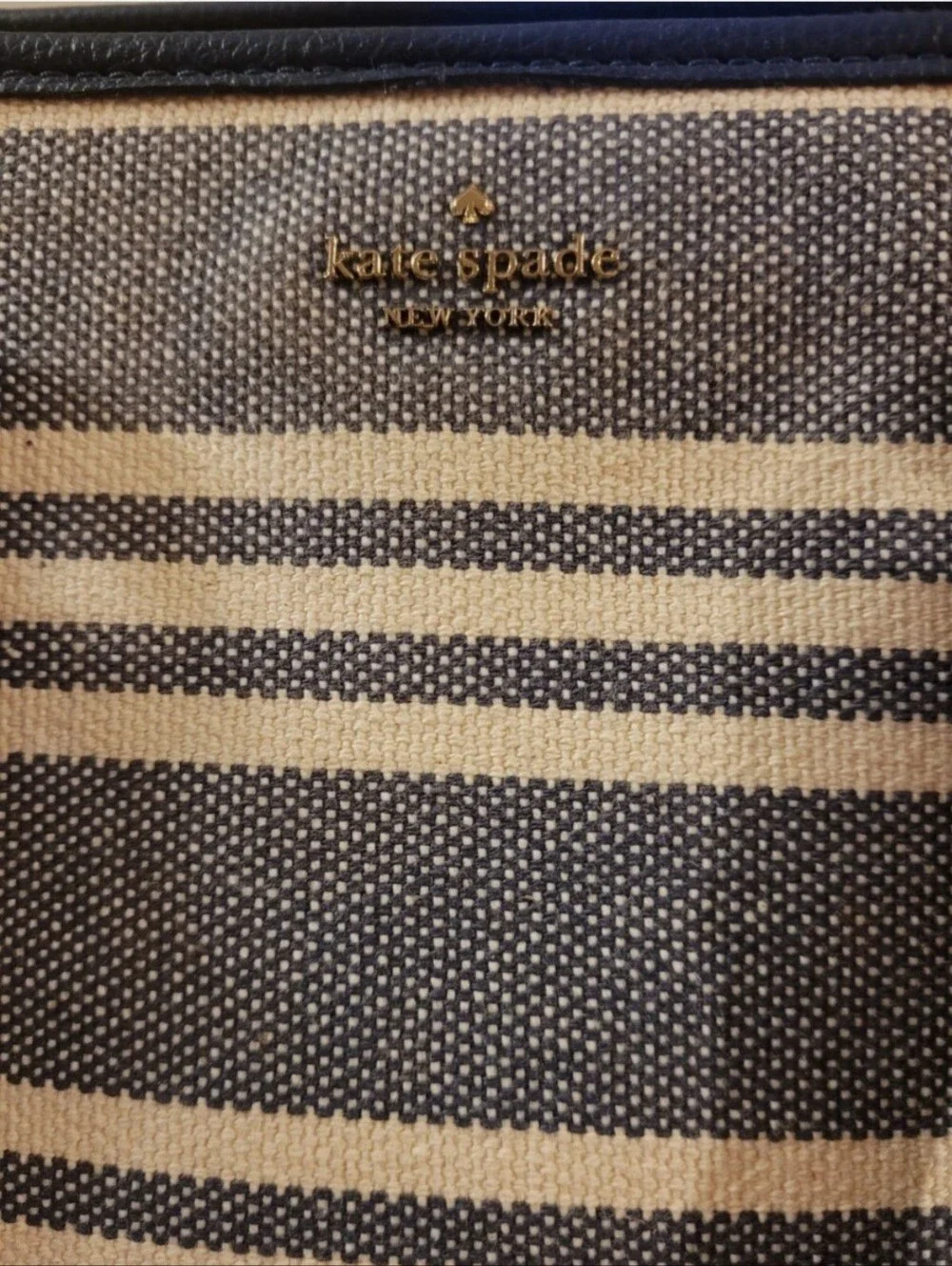 Kate Spade Striped Blue and White Women’s Satchel - Classic Everyday Bag